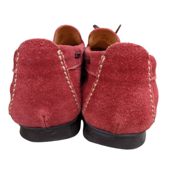 Cole Haan Red Suede Moccasin Loafers 9 - Picture 6 of 10
